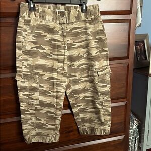 Ann Taylor Loft Camouflage Cargo Capris